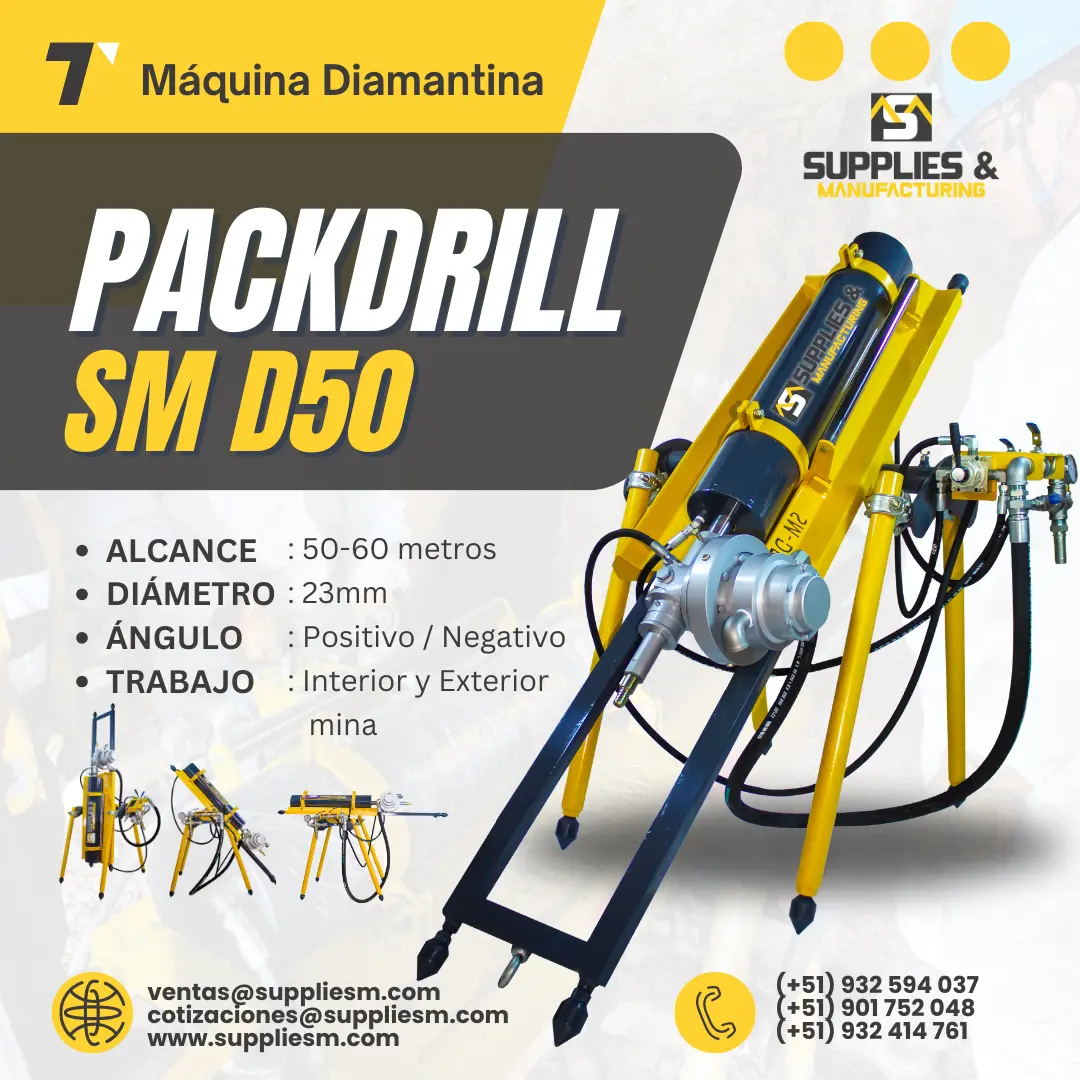MAQUINA DIAMANTINA PACKDRILL SM D50 SUPPLIES