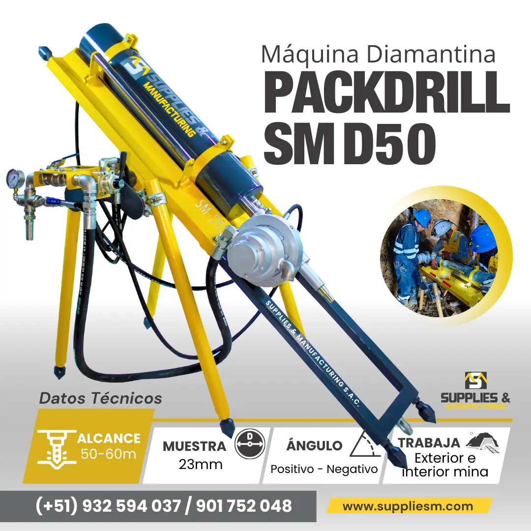 MAQUINA DIAMANTINA NEUMATICA PARA LA INDUSTRIA MINERA