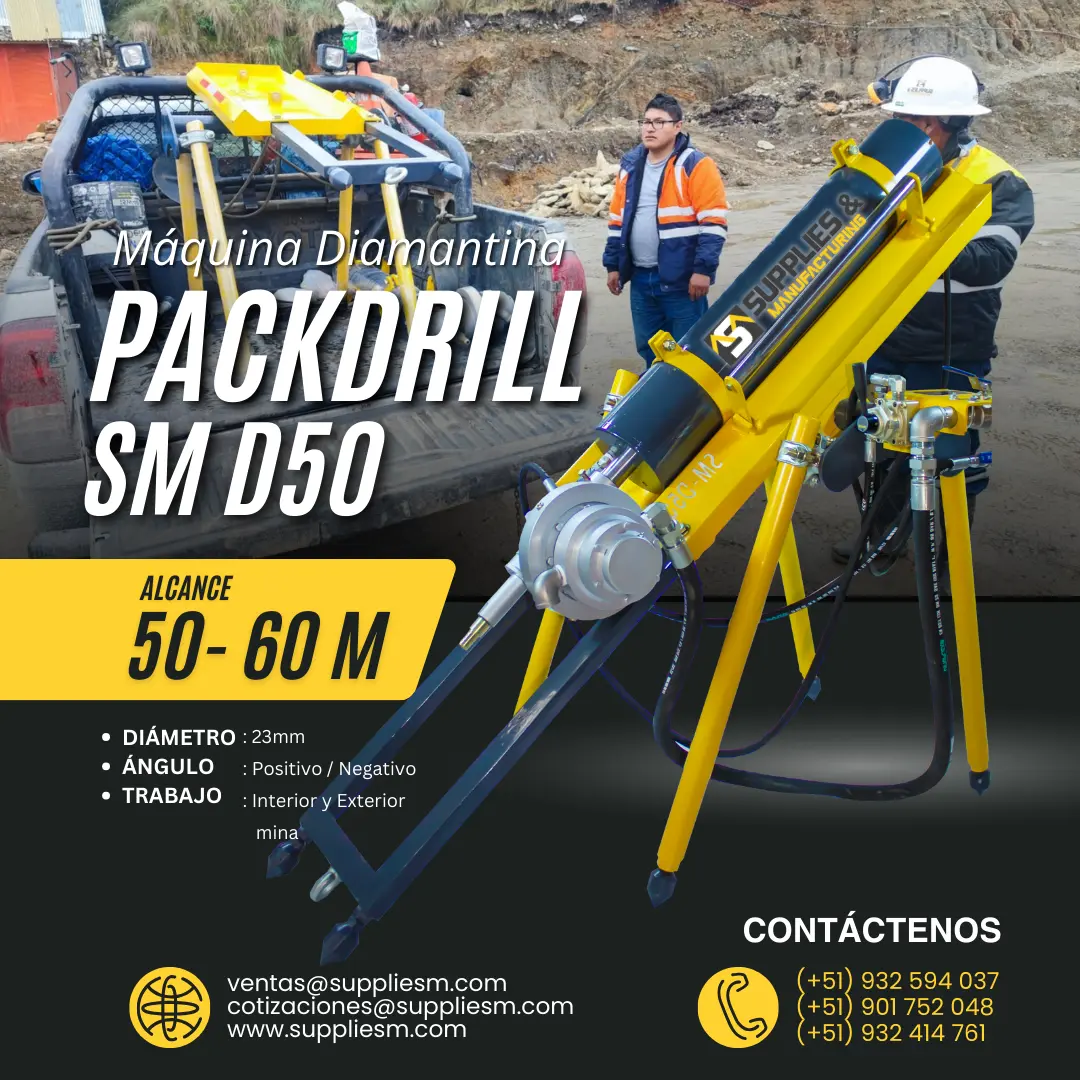MAQUINA DIAMANTINA NEUMATICA PACKDRILL PARA EXPLORACION MINA