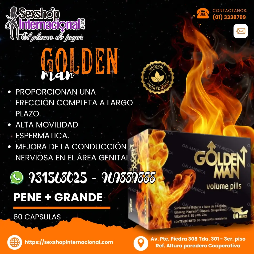 GOLDEN MAN MAS TAMAÑO CON INGREDIENTES 100 NATURALES