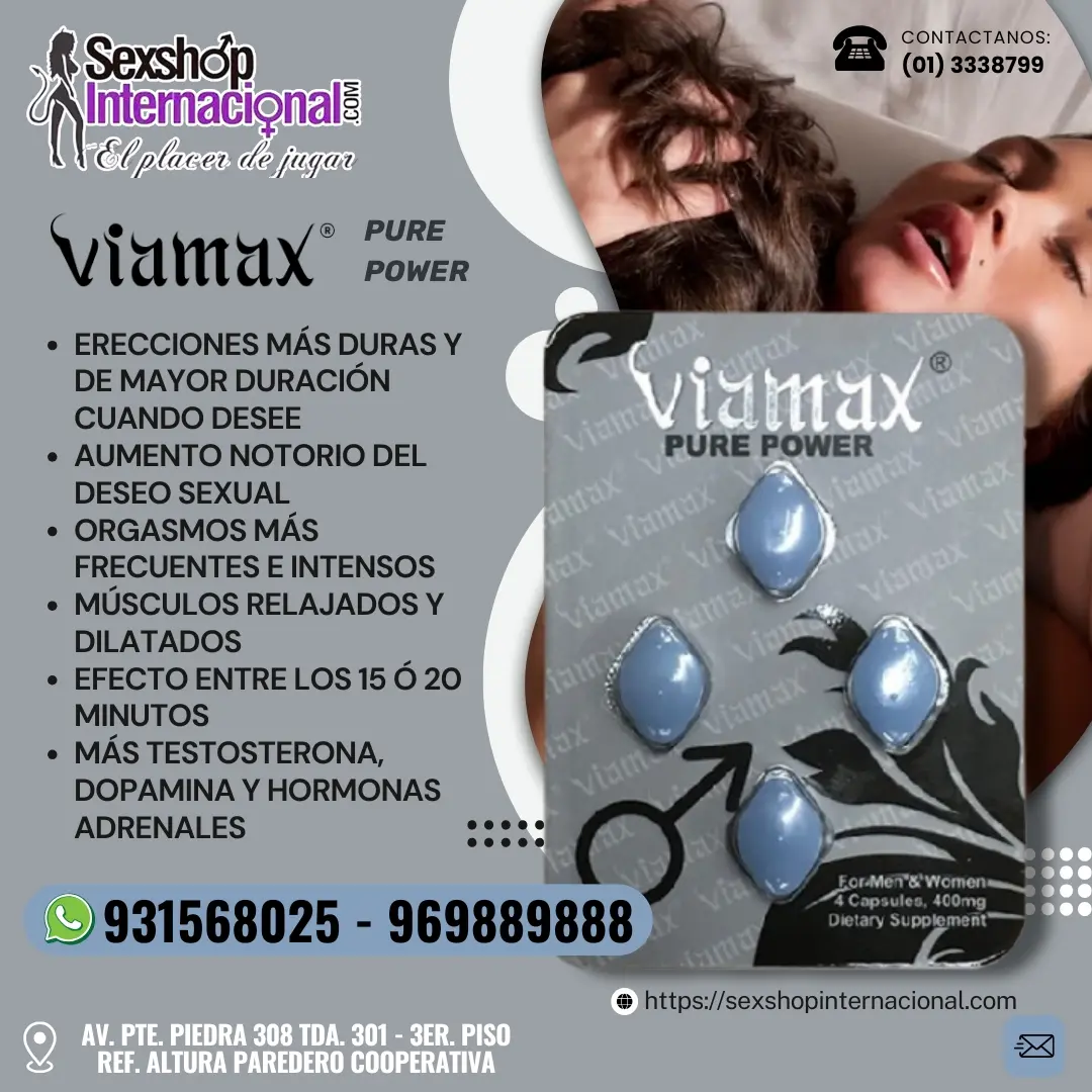VIAMAX PURE POWER ORGASMOS MÁS FRECUENTES Y MÁS INTENSOS