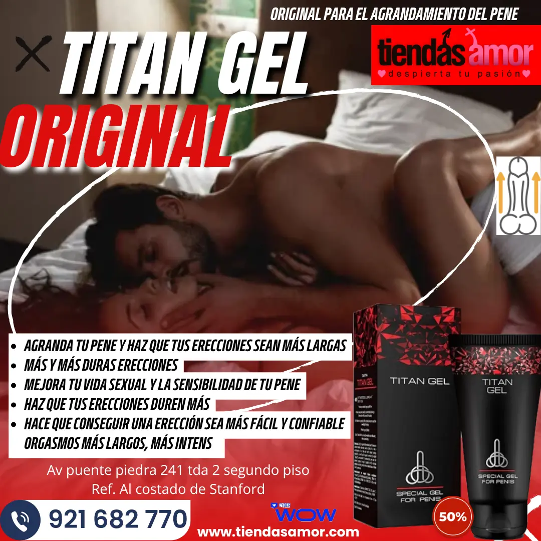 Titan Gel Rojo Lubricante Hombre Original Agrandar Miembro 50ml
