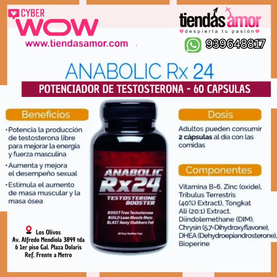 SUPLEMENTO ANABOLIC RX24-ELEVA LA TESTOSTERONA-DESARROLLO