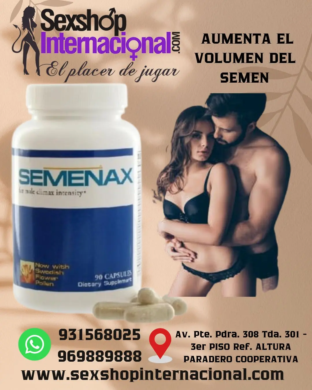 SEMENAX 90 CAPS- AUMENTA EL VOLUMEN DEL SEMEN