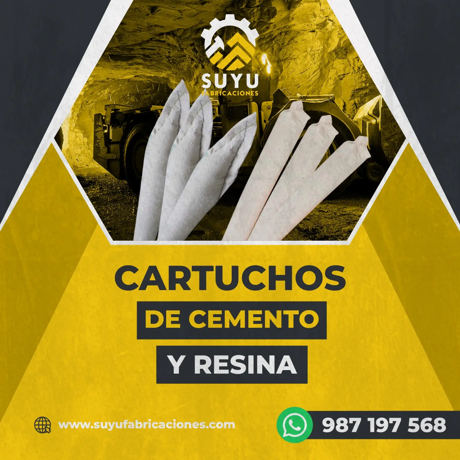 CARTUCHO DE RESINA Y DE CEMENTO - SUYU 