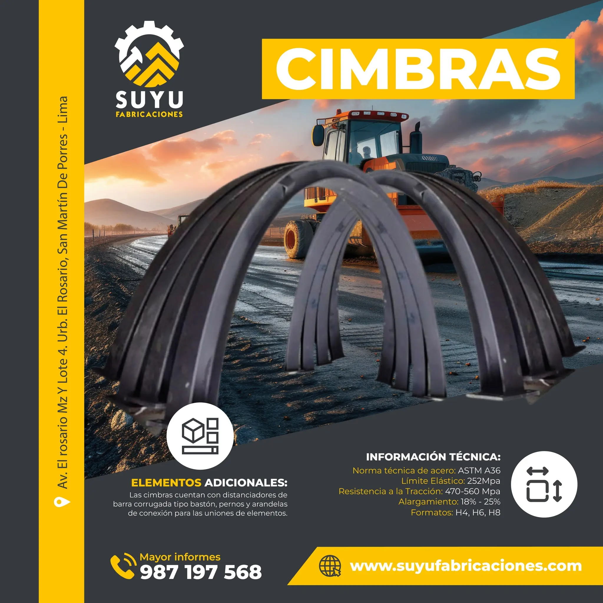 CIMBRAS EN VIGA H 4-6 SUYU FABRICACIONES S.A.C.