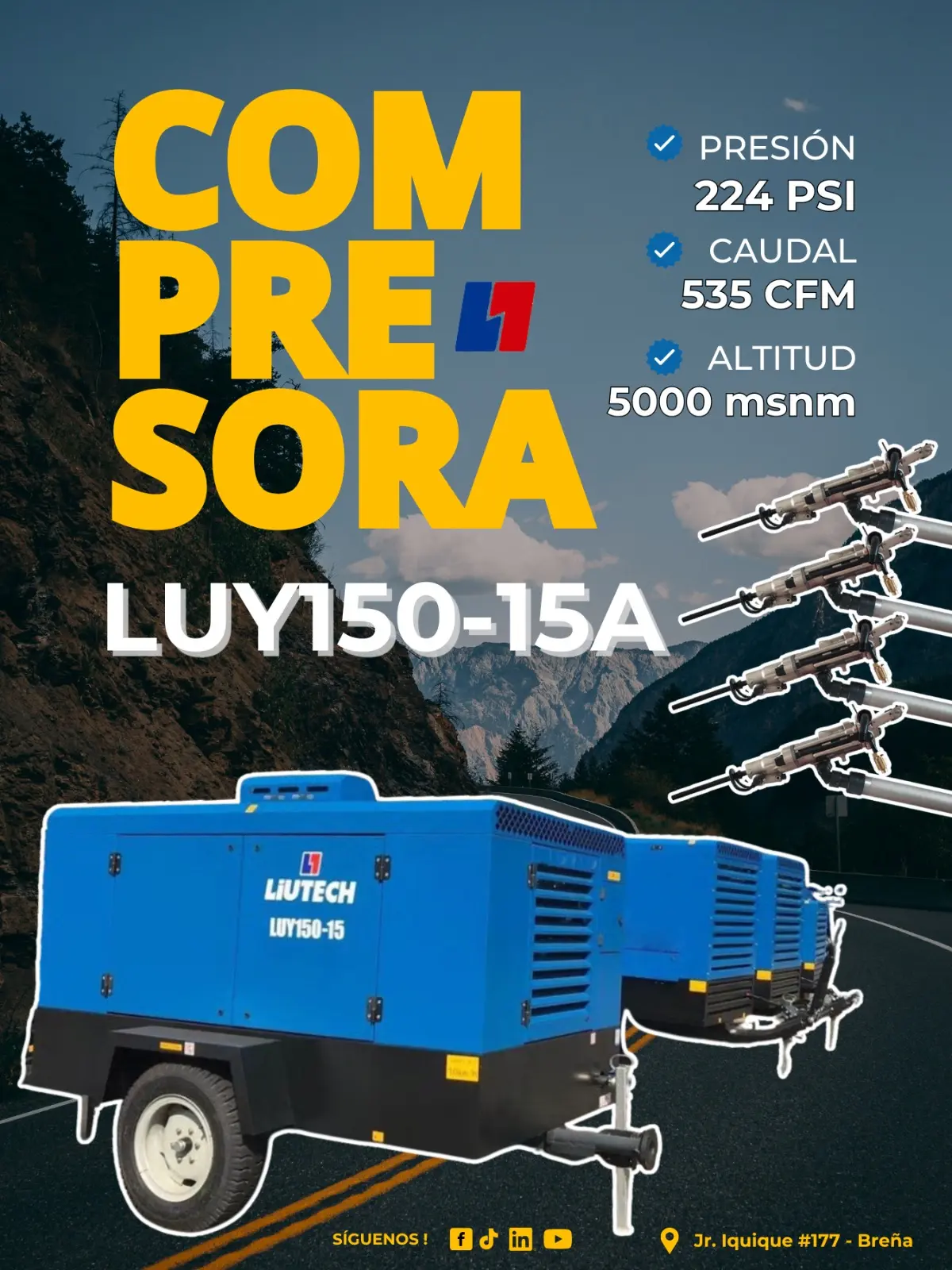 COMPRESORA 390 CFM