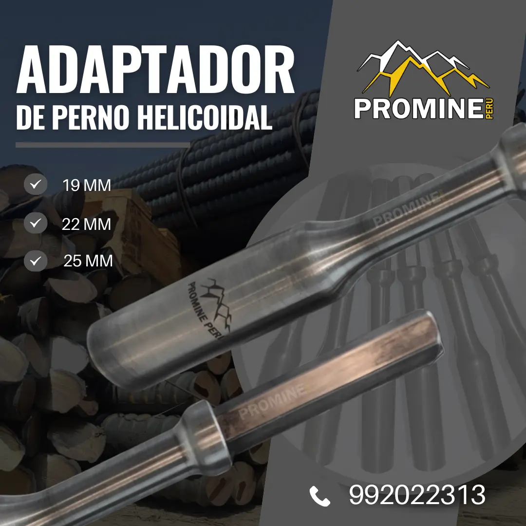 ADAPTADOR DE PERNOS HELICOIDAL 22 MM 19 MM LIMA