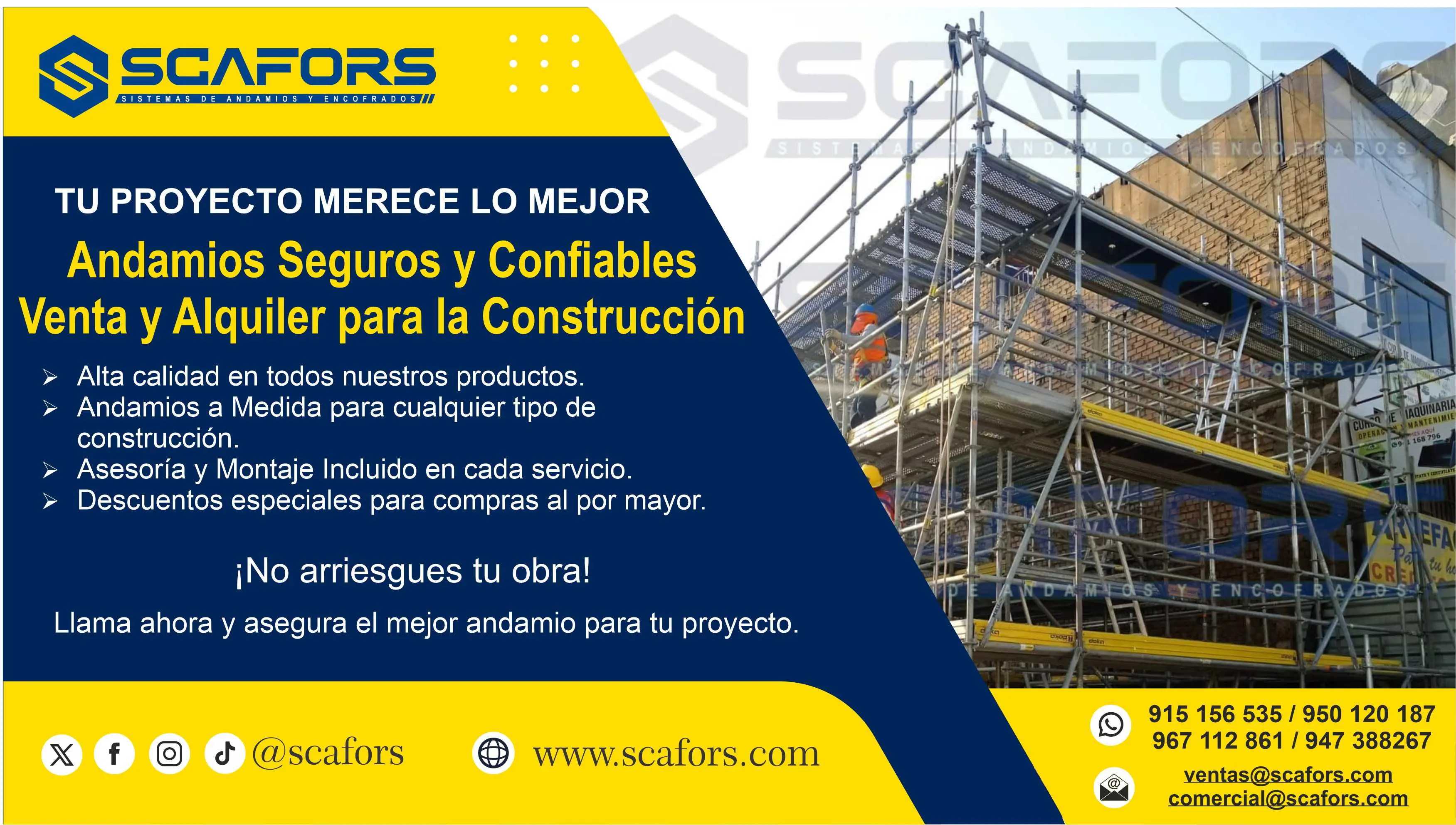 ANDAMIOS MULTIRECCIONALES VENTA Y ALQUILER