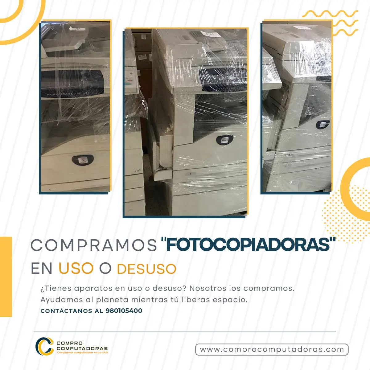 COMPRAMOS FOTOCOPIADORAS