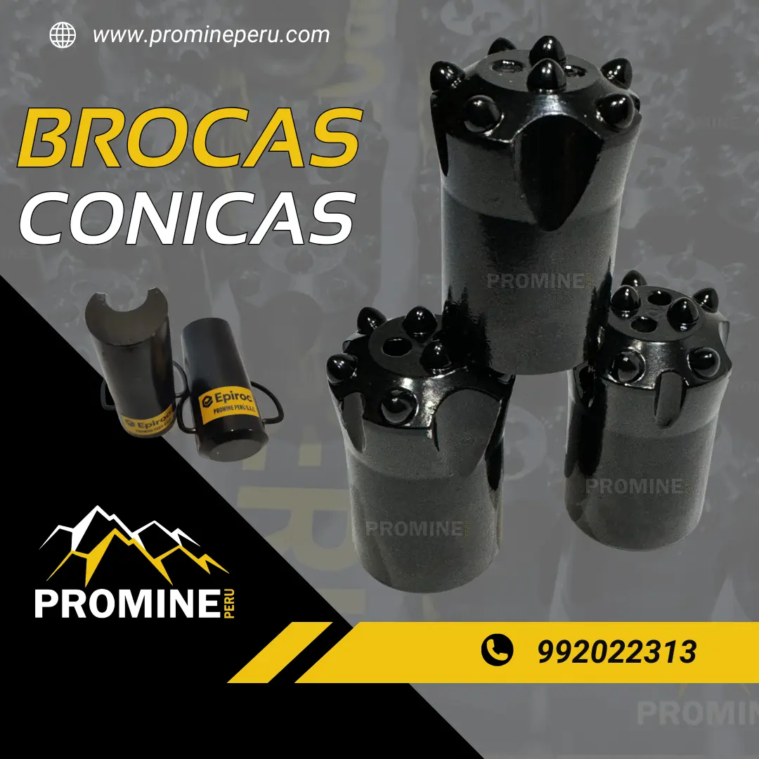 BROCAS CONICAS MINERIA ARTESANAL LIMA 36MM