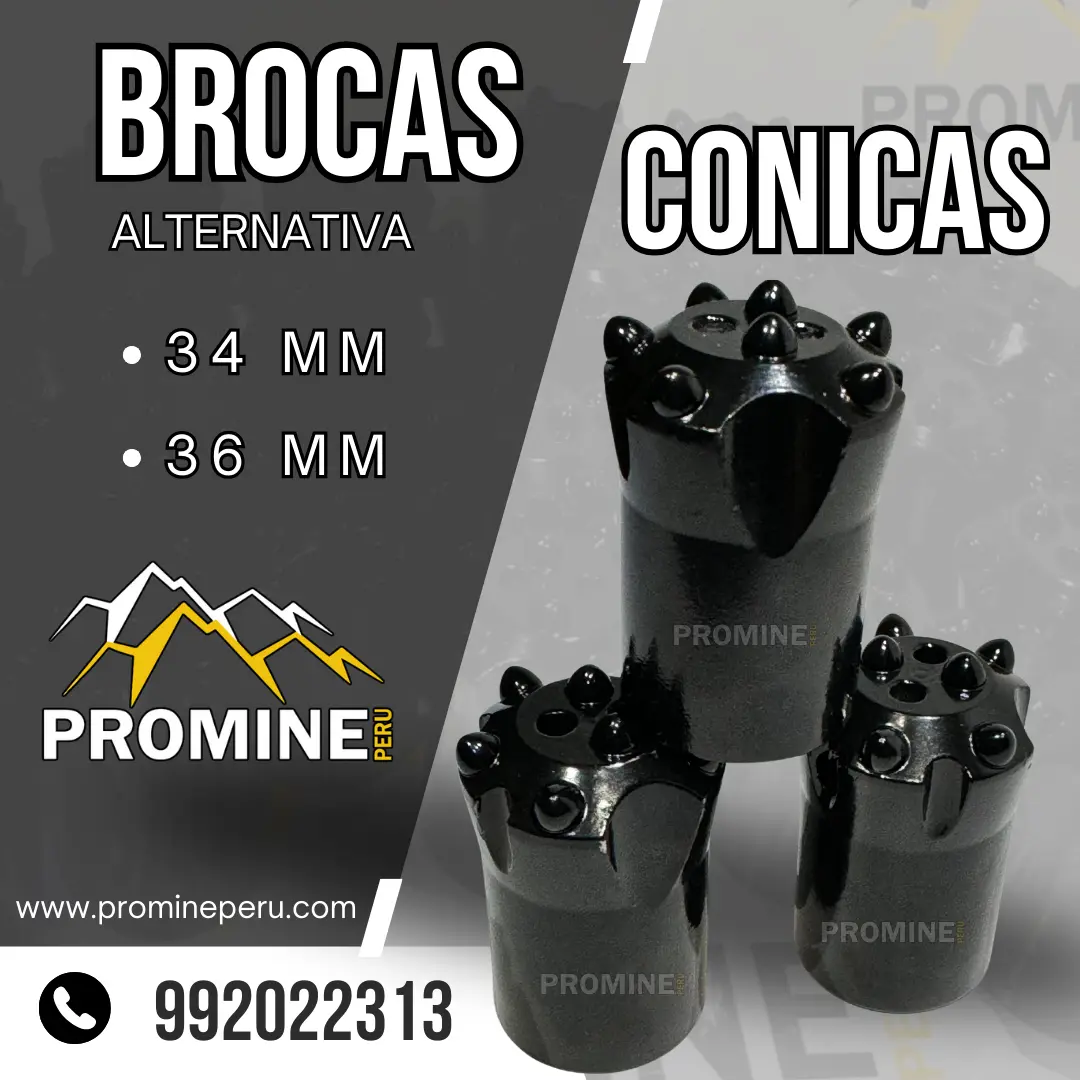 BROCAS CONICAS DE 34 Y 36 MM 