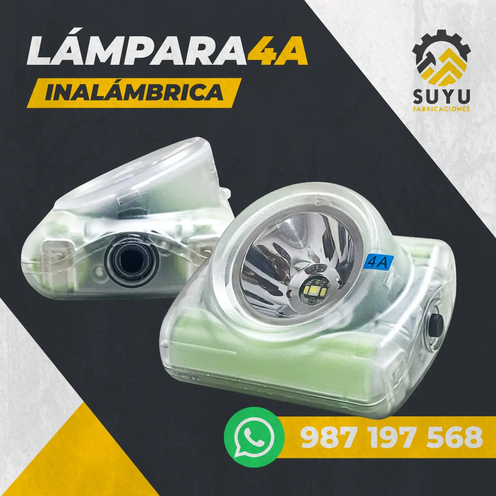 LAMPARA MINERA WISDOM MODELO 4A ORGINAL 