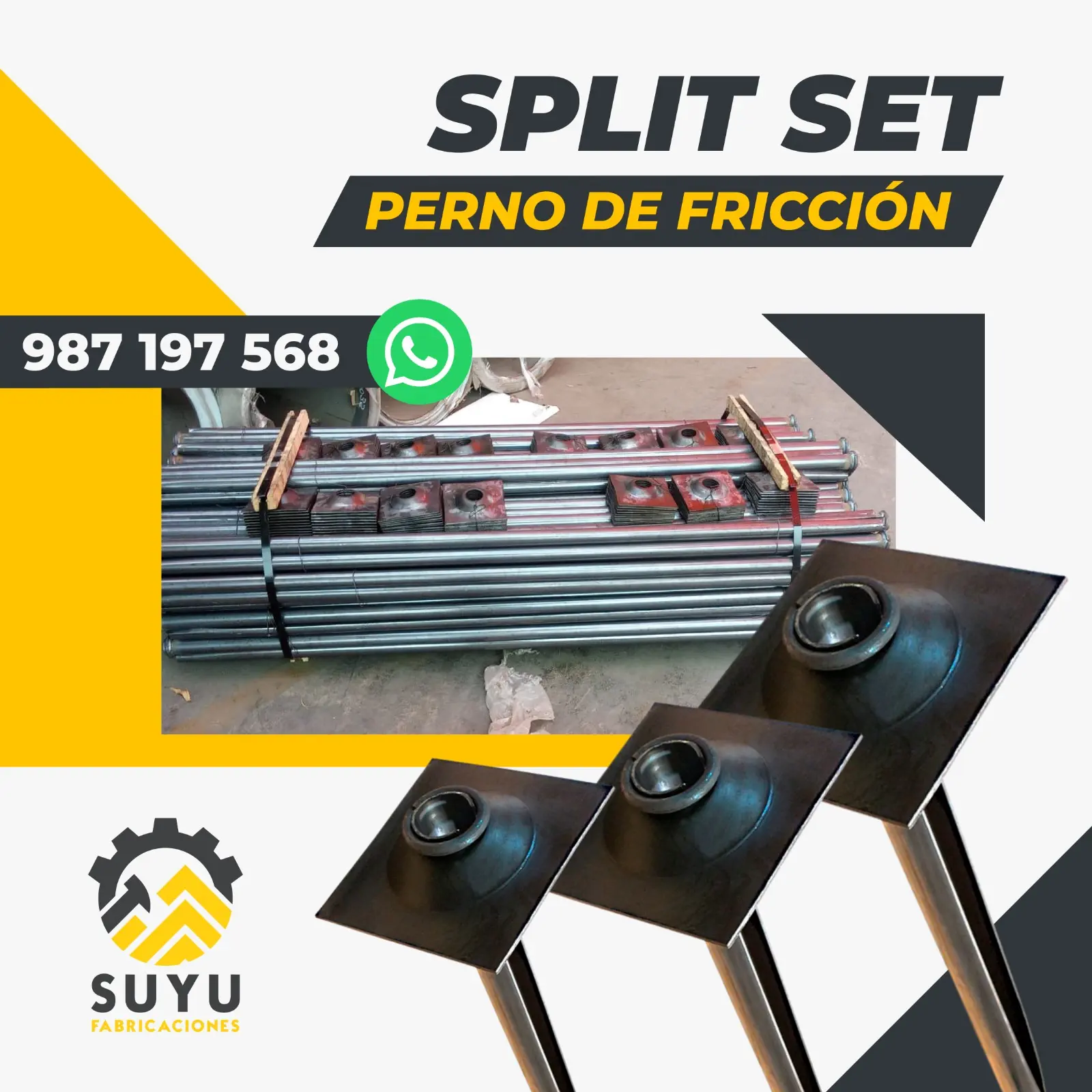 SPLIT SET PERNO DE SUJECION SUYU FABRICACION 