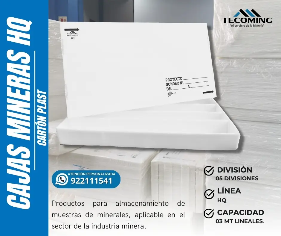 CAJAS DE CARTONPLAST PARA PERFORACIÓN DIAMANTINA
