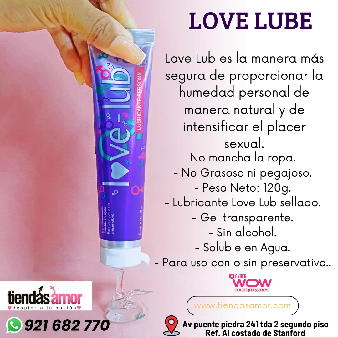Lubricante Love Lub 120g Seguro y no mancha la ropa