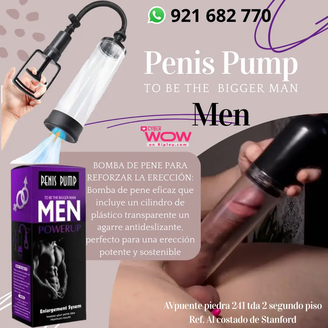 Penis Pump Men BOMBA DE PENE PARA REFORZAR LA ERECCIÓN