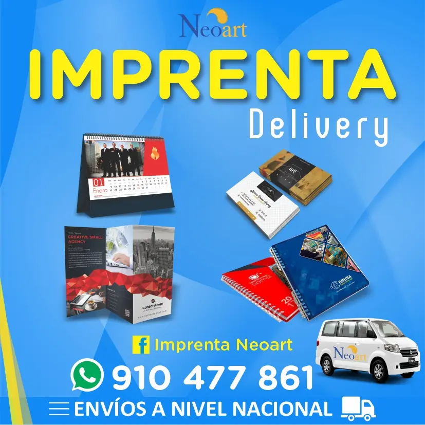 Imprenta delivery en lima a domicilio en Peru