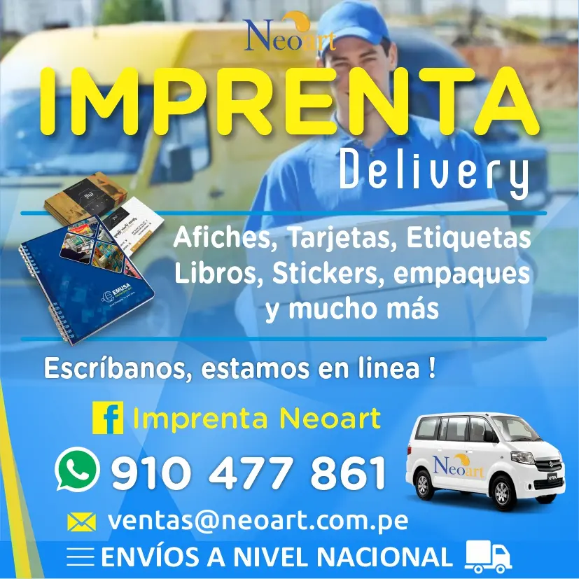 Imprenta delivery en lima a domicilio en Peru