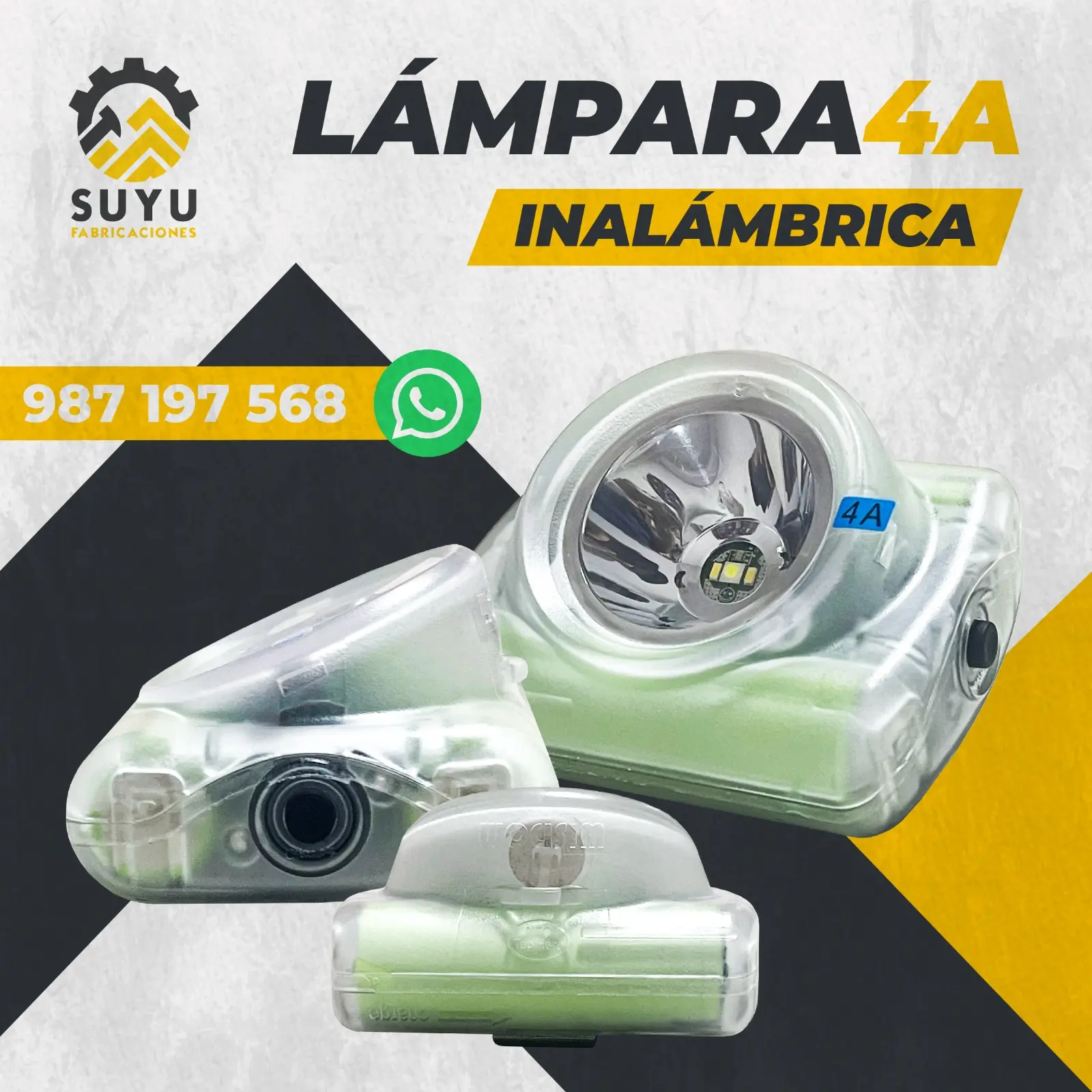 LAMPARA MINERA MODELO WISDOM 4A SUYU FABRICACIONES 