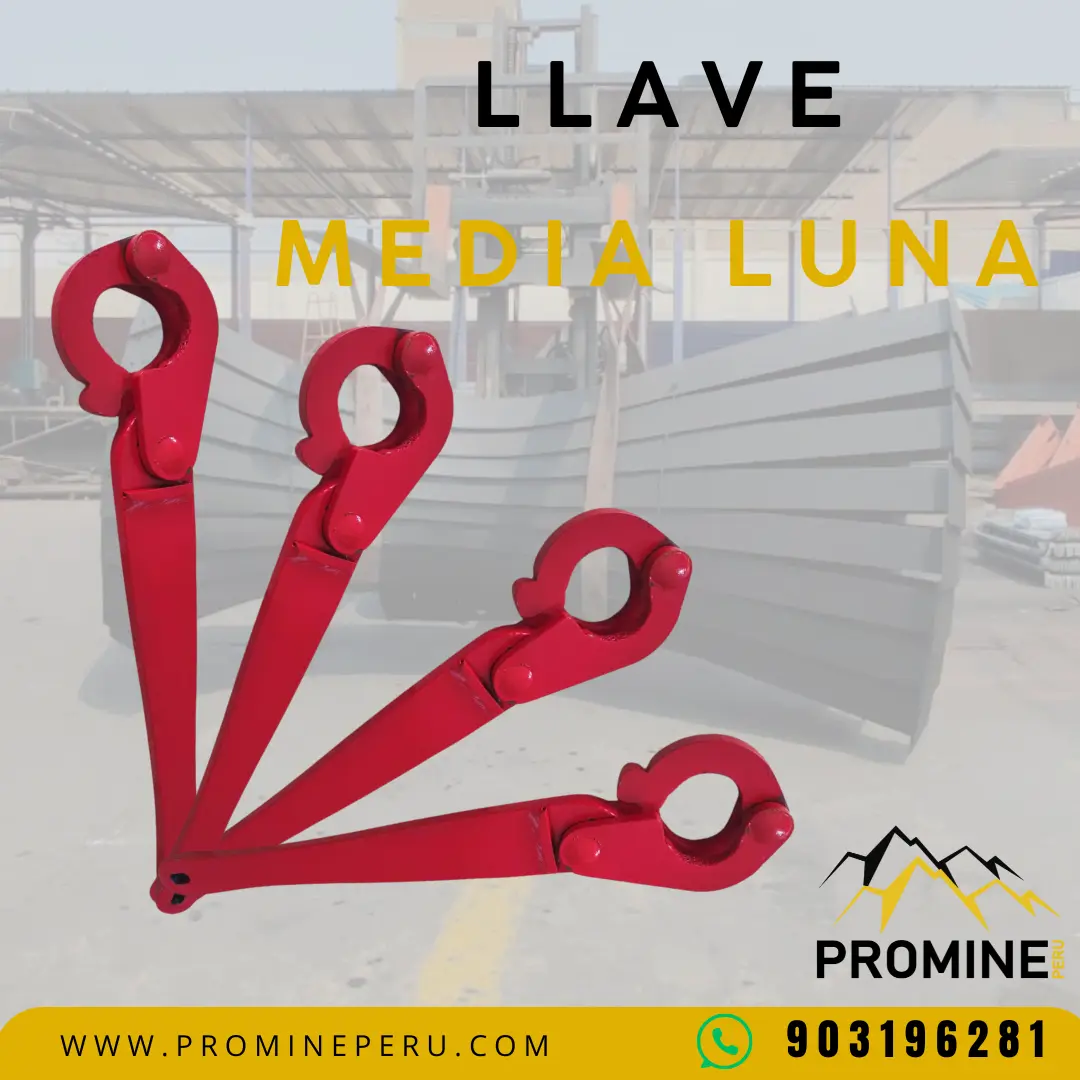 Llave de Media Luna para Minería Resistente y Duradera