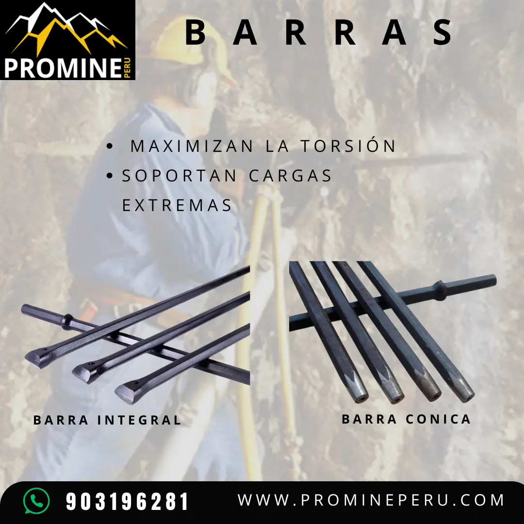 Barra Cónica para Minería Refuerzo y Estabilidad
