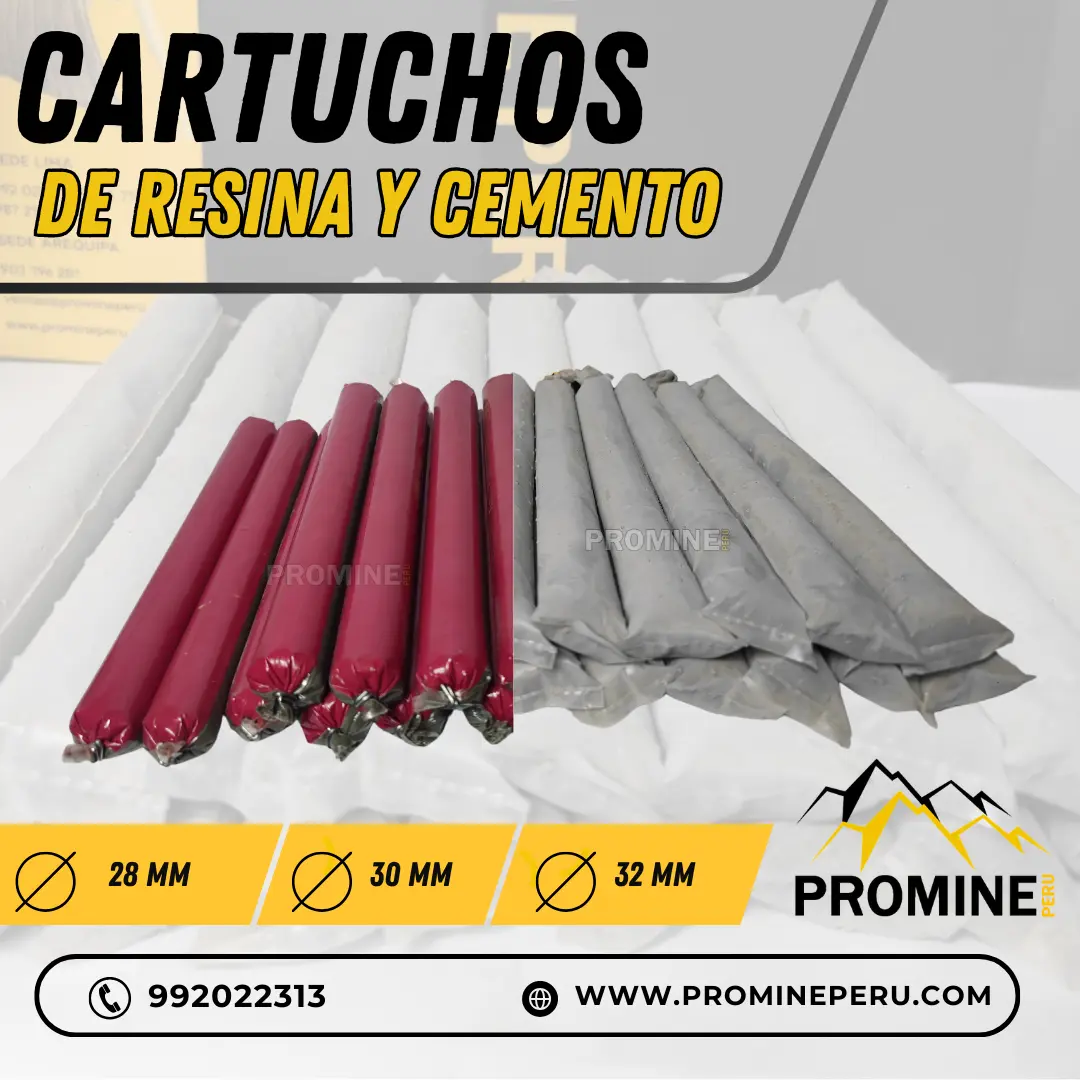 CARTUCHOS DE RESINA Y CEMENTO MINERIA PERUANA