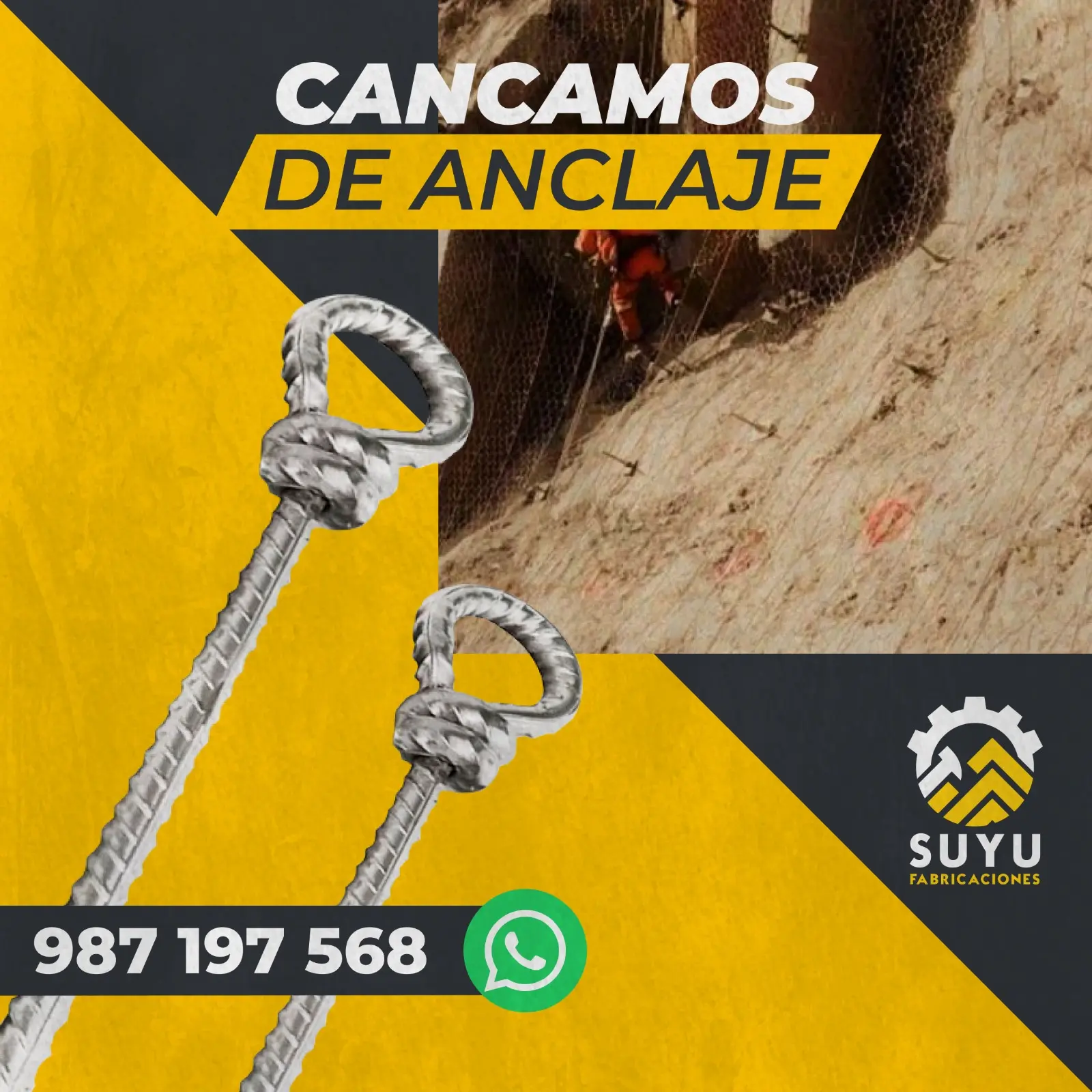 PERNO DE CANCAMO - DE FIJACION 