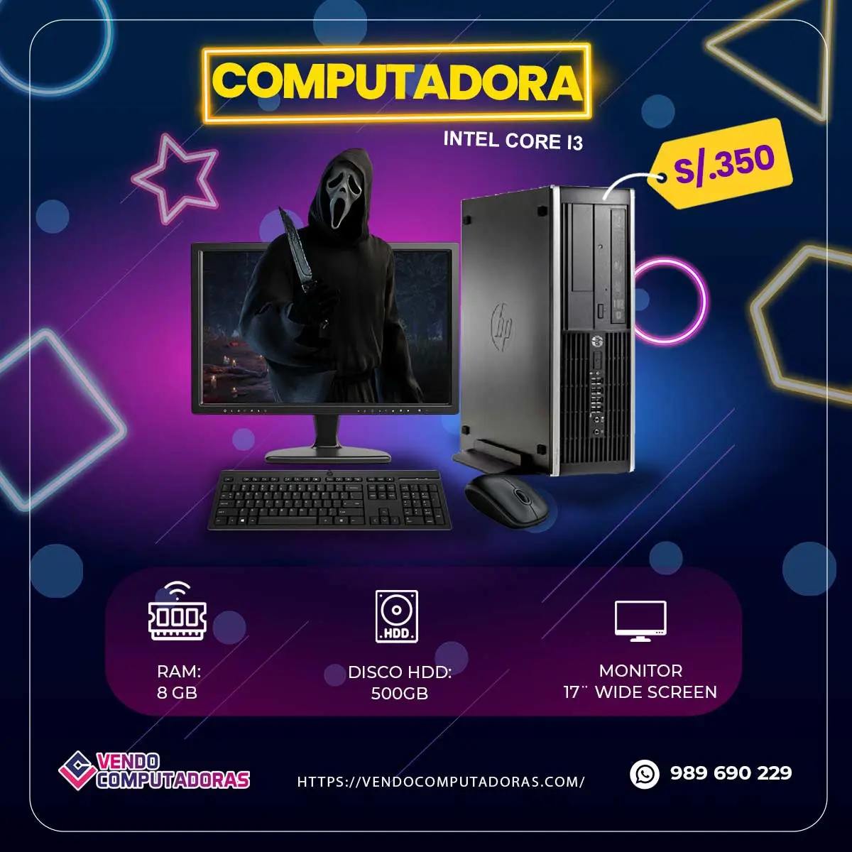 OFERTA CORE I3 HP COMPLETA