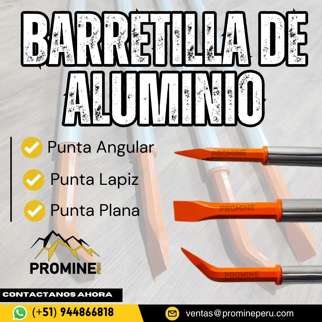 BARRA DE ALUMINIO PUNTA PLANA - 8PIES - PROMINE 