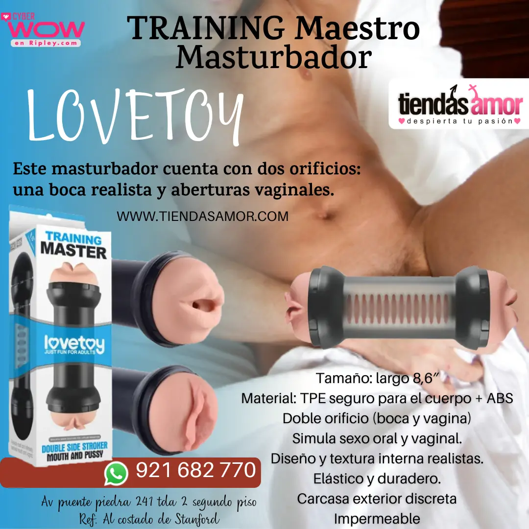  Masturbador Training Master dos orificios una boca realist