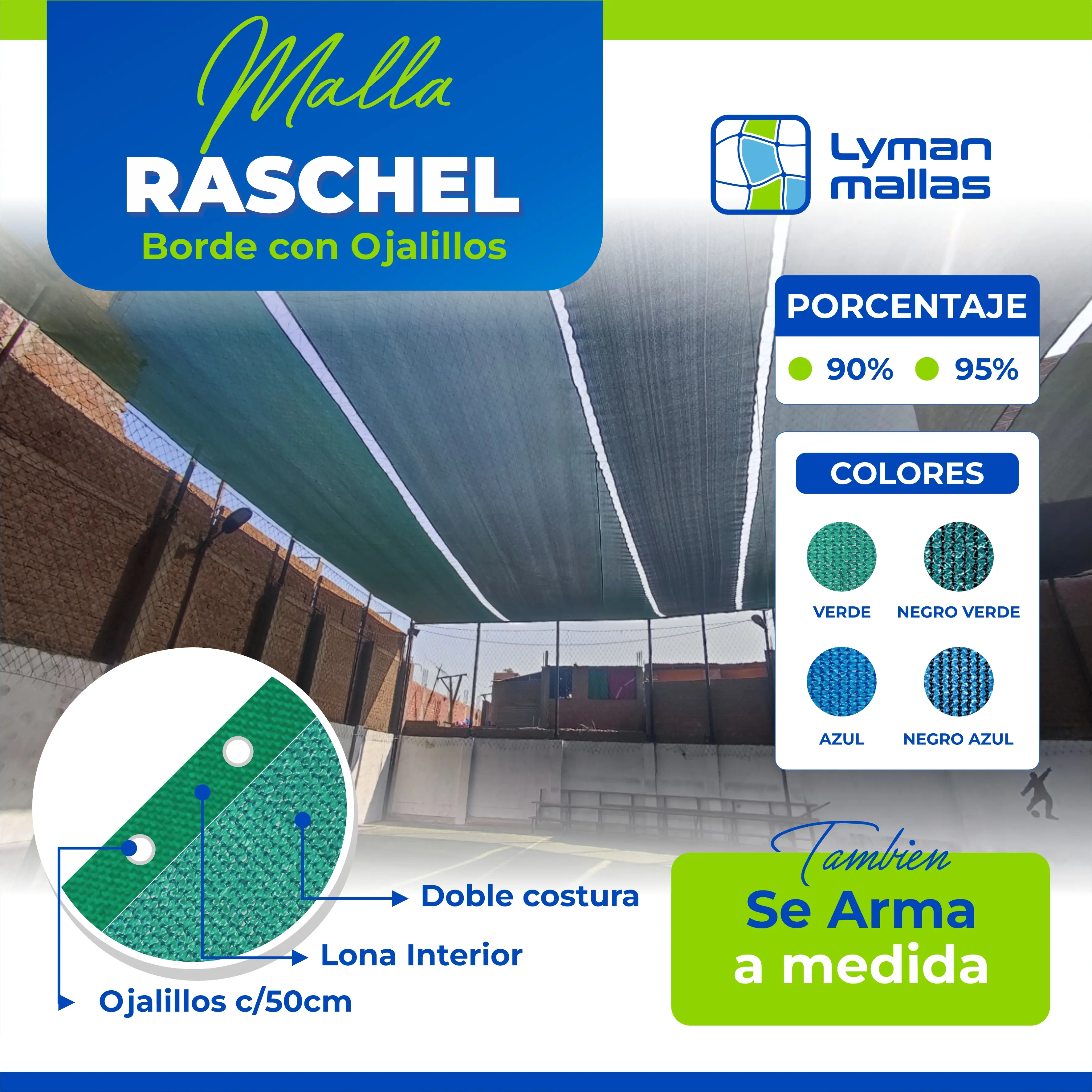 Venta e Instalación de Malla Raschel - Lyman Mallas