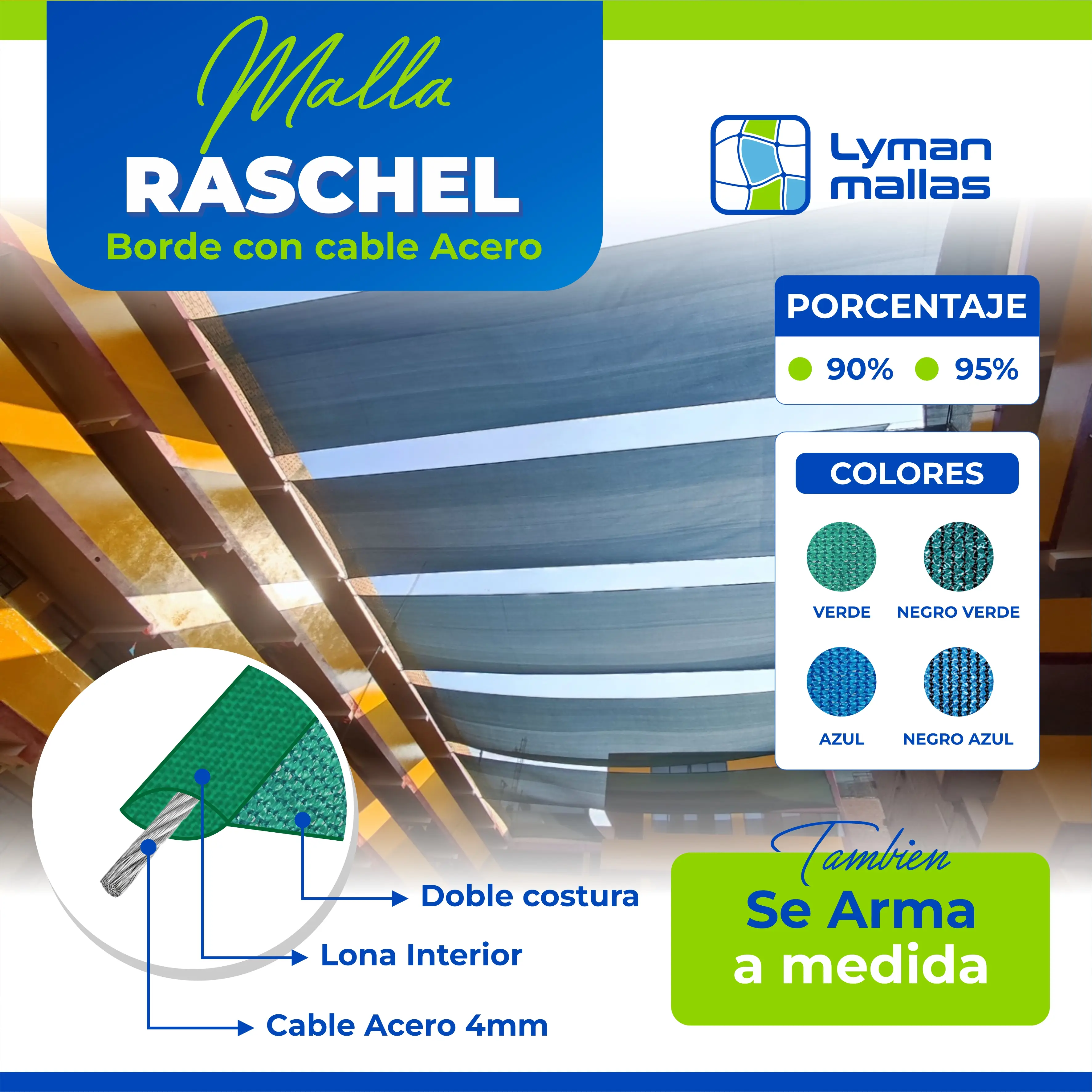 Venta e Instalación de Malla Raschel - Lyman Mallas