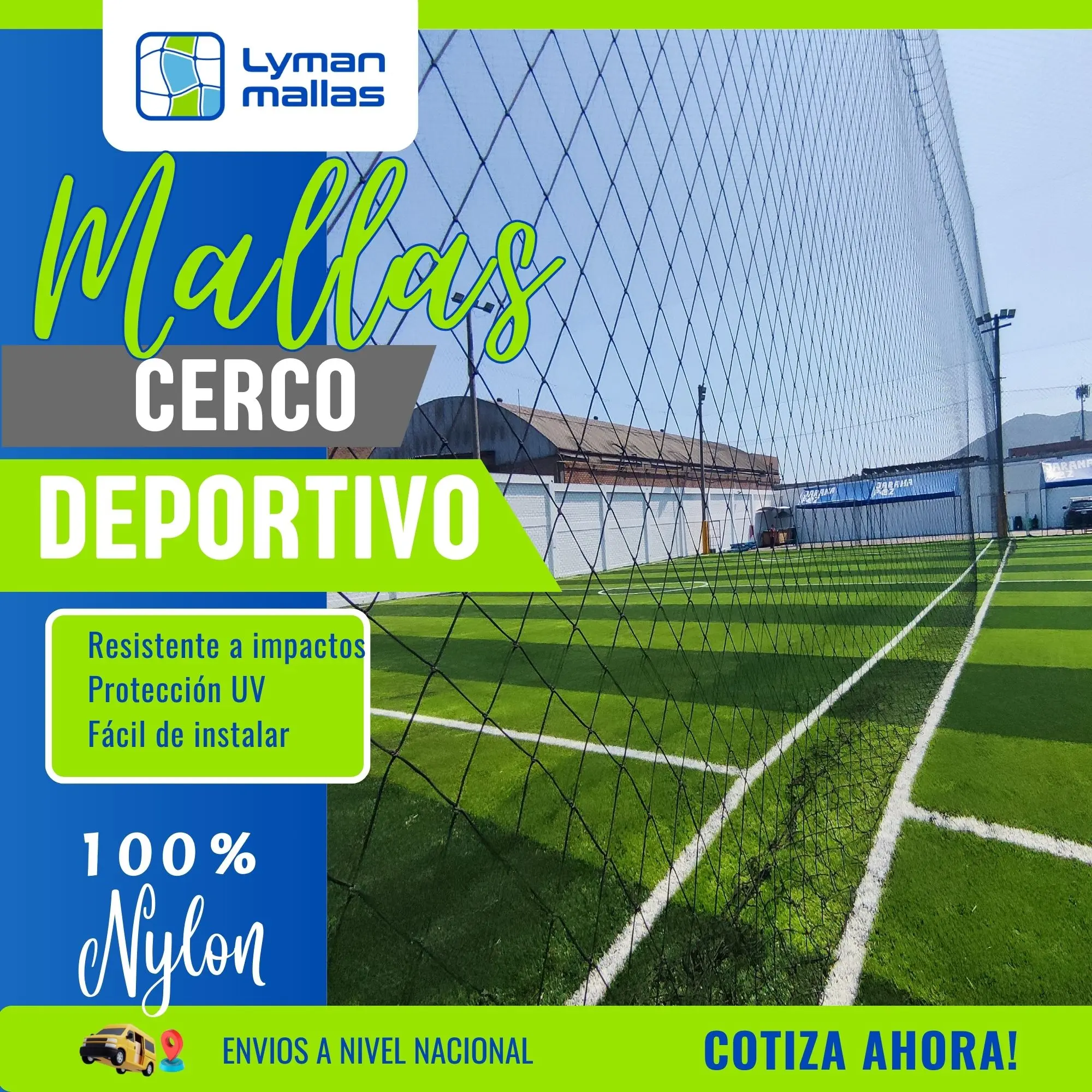 Venta de mallas para Campo Deportivo - Lyman Malla