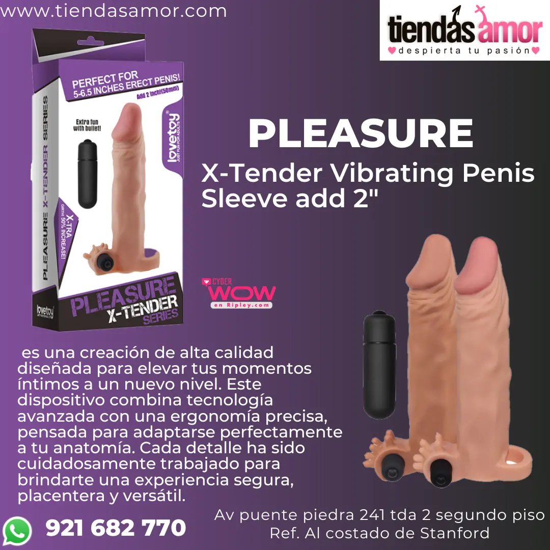 Pleasure X-Tender Vibrating Penis Sleeve add 2