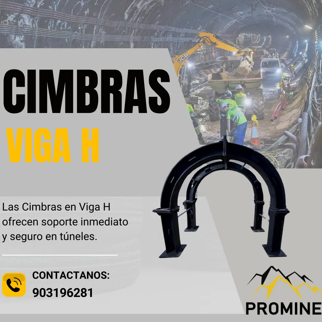 Cimbra Viga H Soporte Robusto para Minería