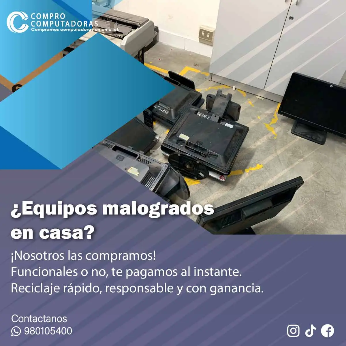  Deshazte de tu chatarra electrónica y recibe pago inmediato