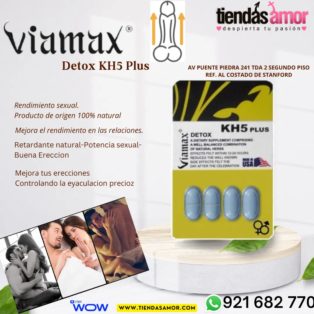 Viamax Detox KH5 Plus Facilita tener erecciones Mejora 