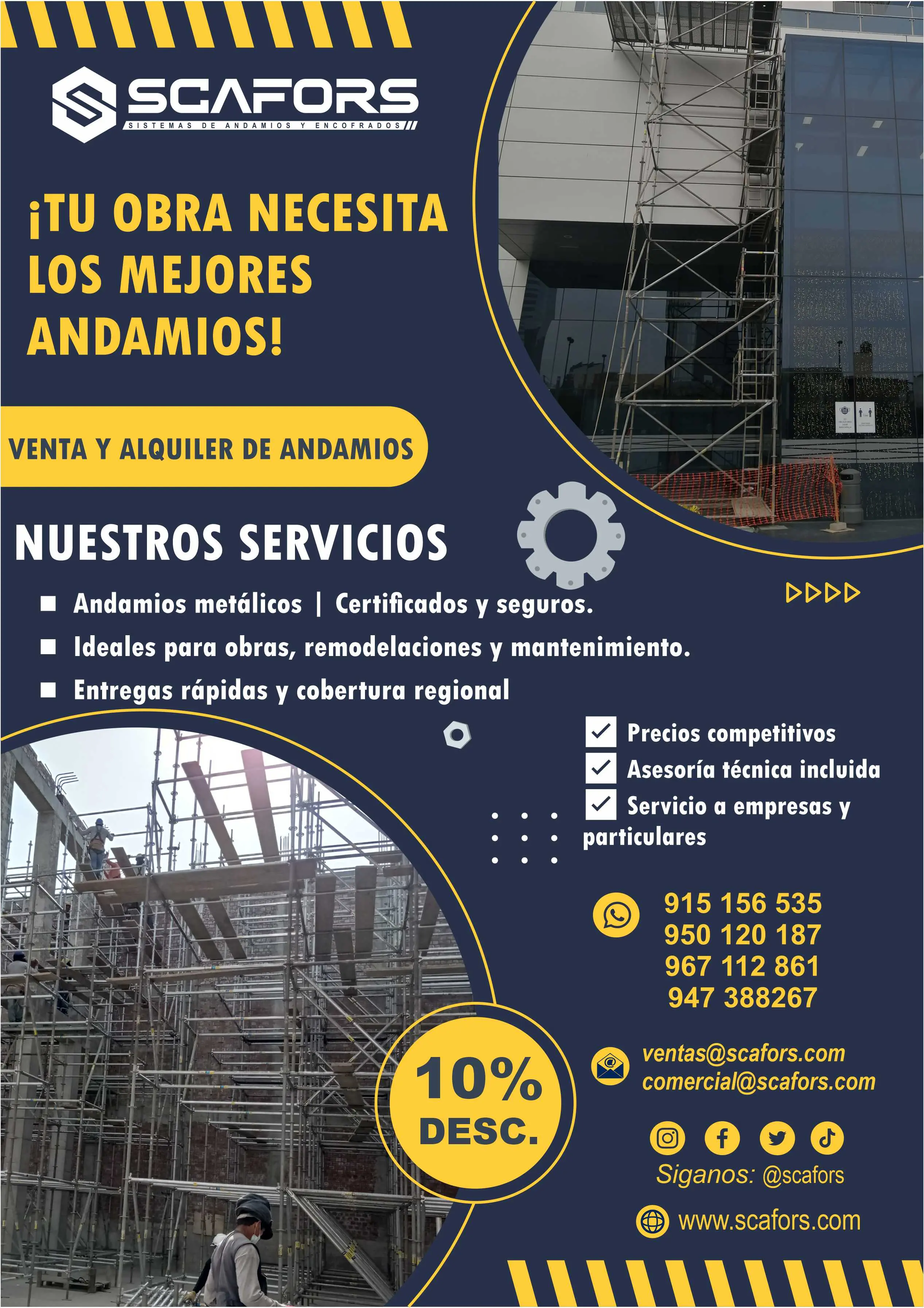 VENTA Y ALQUILER DE ANDAMIOS MULTIRECCIONALES Y ENCOFRADOS