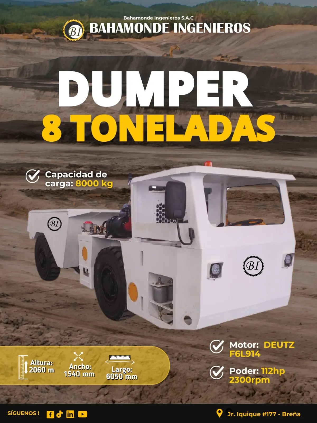 DUMPER 8 TONELADAS 