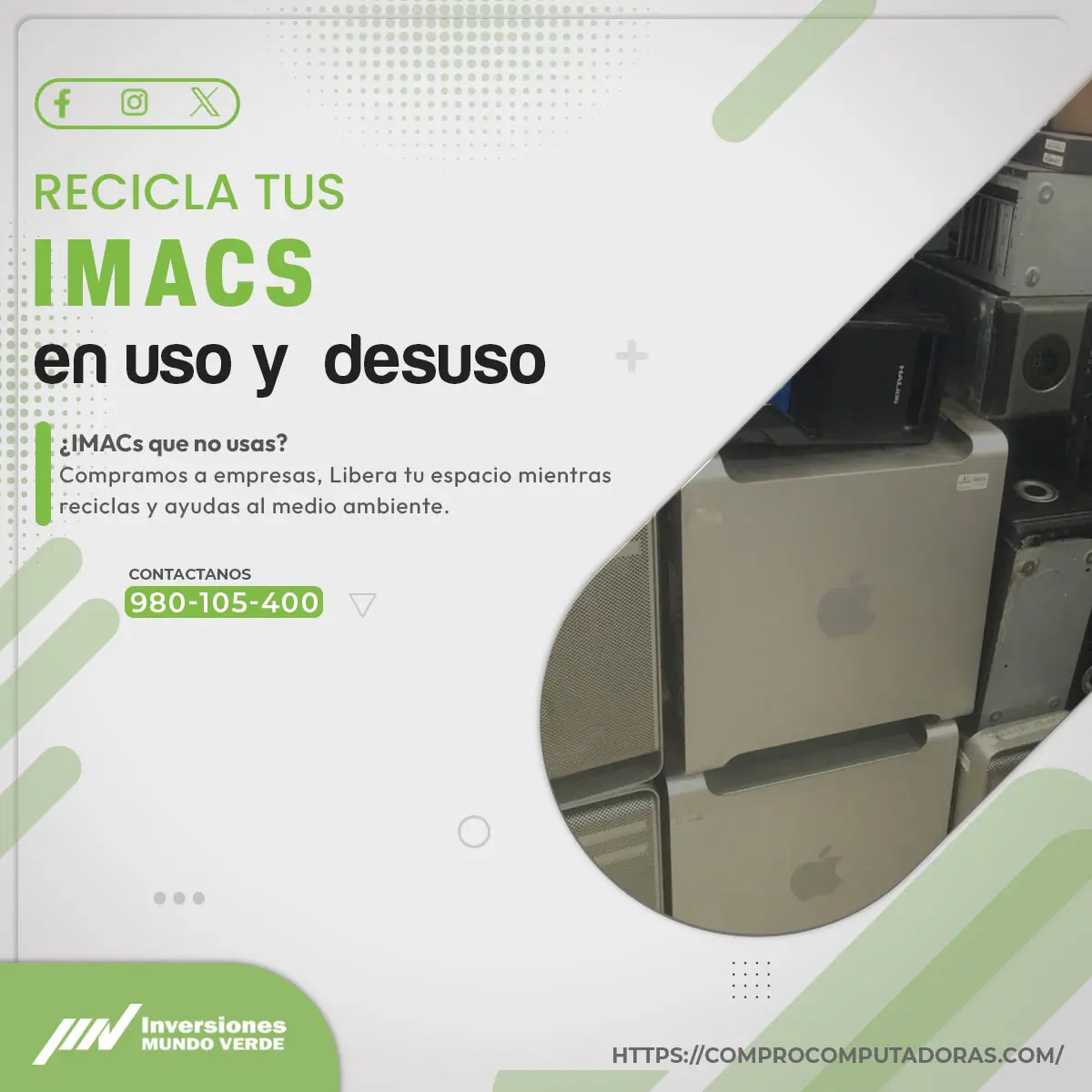  Vende tus iMacs Usados o en Desuso con Servicio Mundo Verde