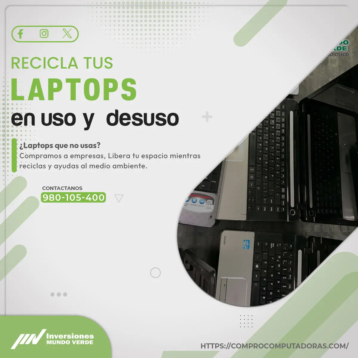  Vende tus Laptops Usadas o en Desuso con Servicio Mundo Ver