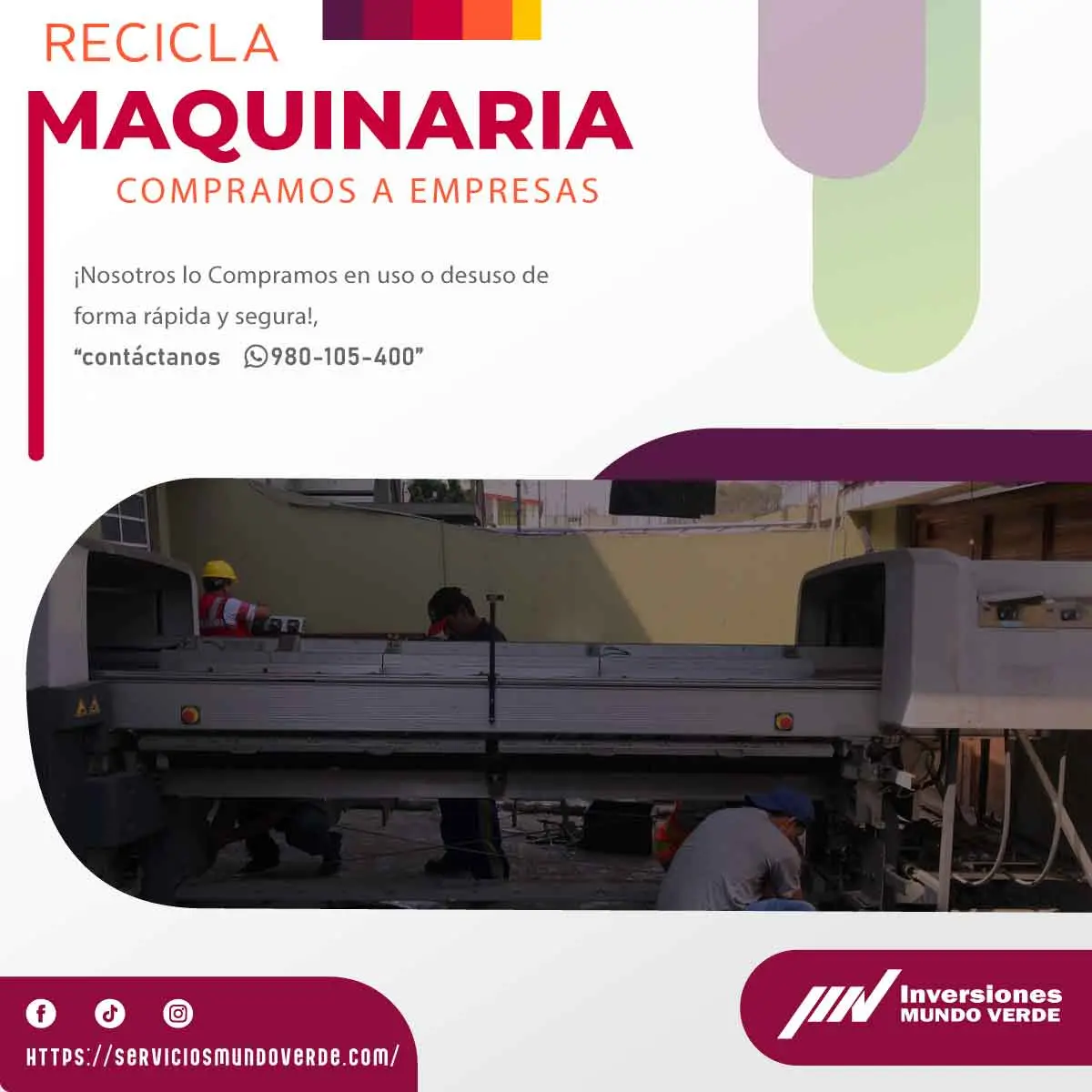 COMPRAMOS MAQUINARIAS 