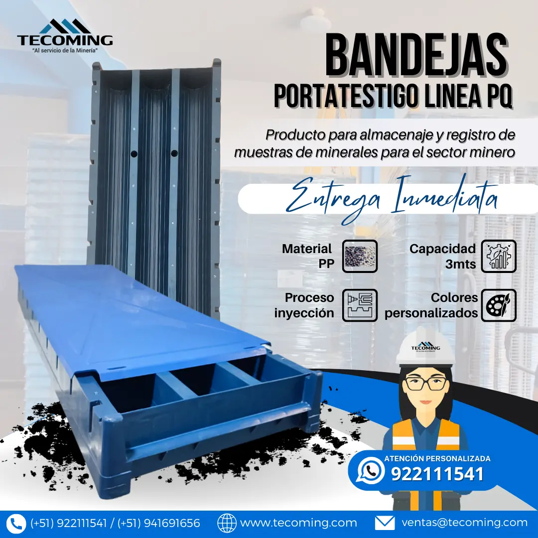 PRODUCTOS PARA GEOLOGÍA BANDEJAS DE PLÁSTICO PQ 3 CANAL 