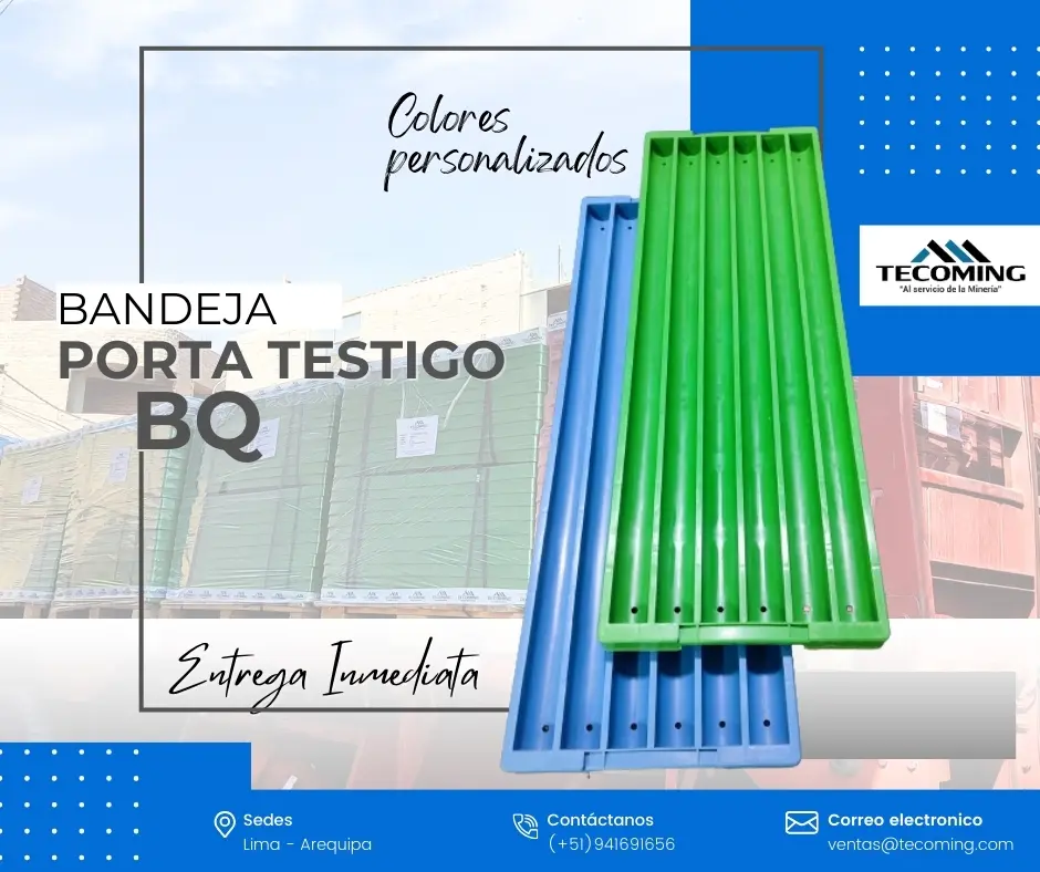 PERFORACIONES MINERAS - BANDEJAS BQ PARA MINERALES