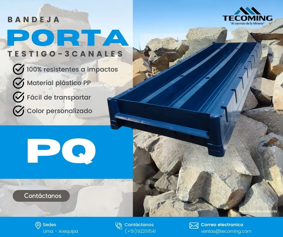 PRODUCTOS PARA EXPLORACIÓN BANDEJAS DE PLÁSTICO PQ