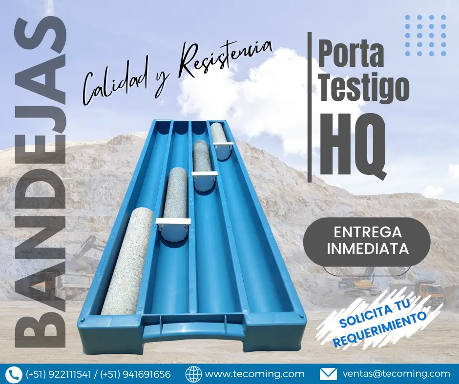 BANDEJAS DE PLÁSTICO RESISTENTES PARA PERFORACIÓN DIAMANTINA