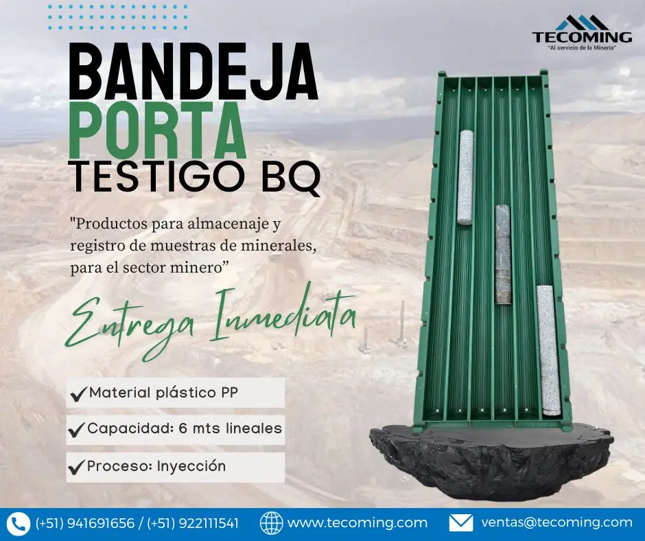 EXPLORACIÓN DIAMANTINA BANDEJAS PARA MUESTRAS DE ROCA