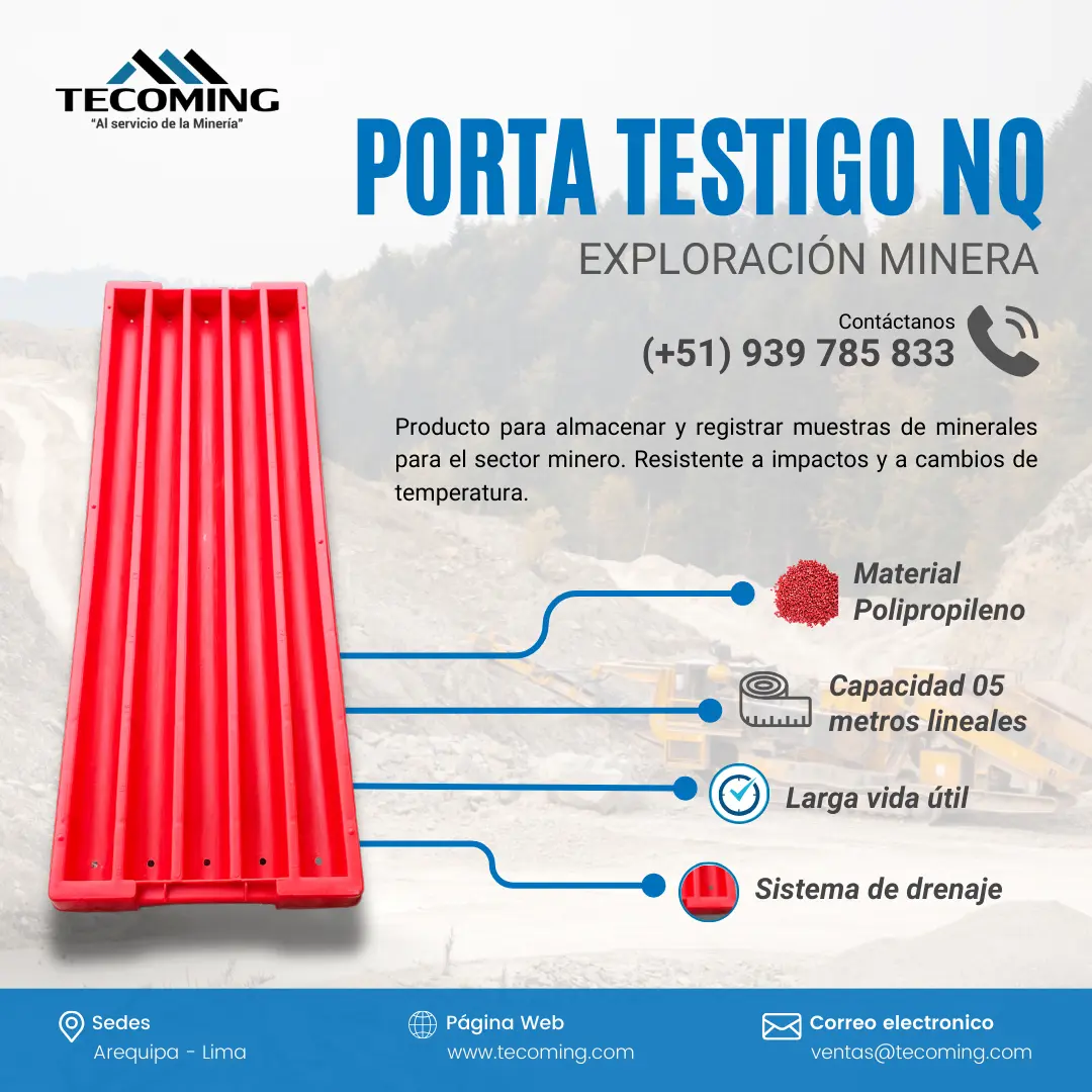 BANDEJAS PORTATESTIGO NQ PARA ANÁLISIS DE VETAS Y MINERALES