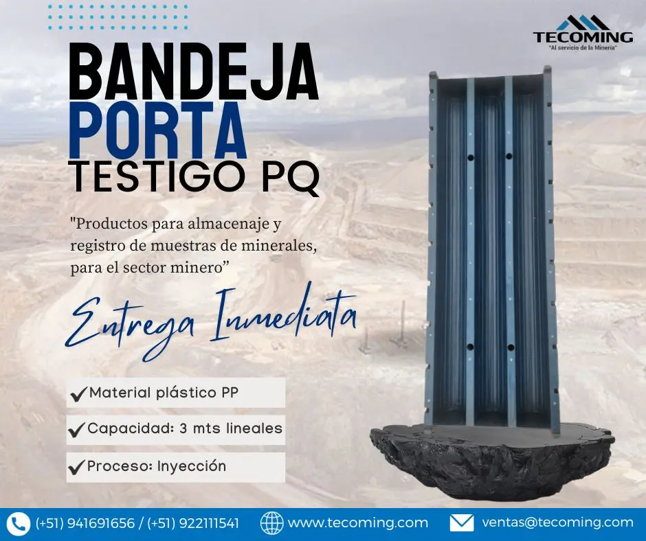 BANDEJAS PORTATESTIGO PQ ORGANIZACIÓN DE NÚCLEOS MINEROS